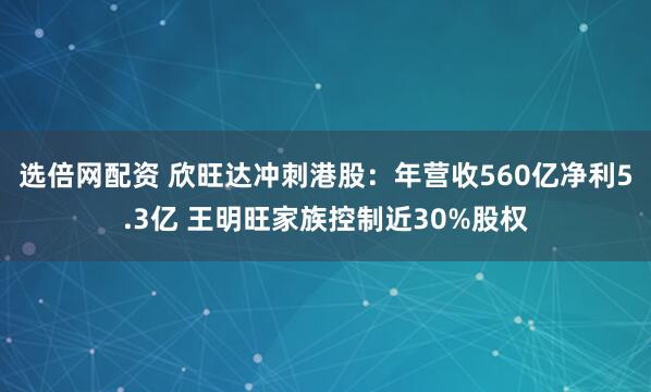 选倍网配资 欣旺达冲刺港股：年营收560亿净利5.3亿 王明旺家族控制近30%股权